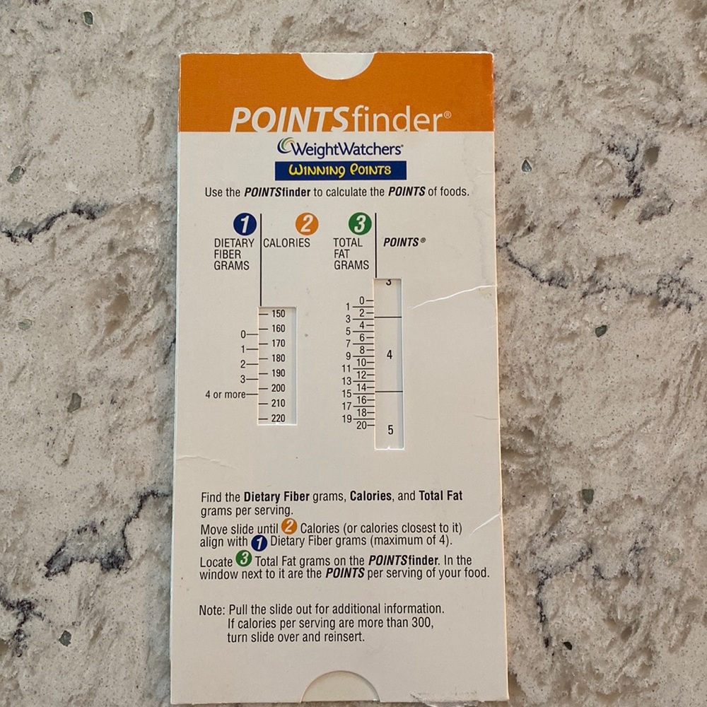 Weight Watchers Winning Points Slider